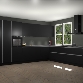 Zwarte greeploze keuken Opole 60643