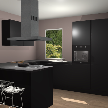 Zwarte greeploze  keuken Kalisz 59534