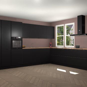 Zwarte greeploze keuken Opole 60411