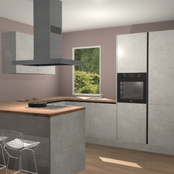 Beton Opal greeploze  keuken Kalisz 59561