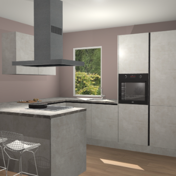 Beton Opal greeploze  keuken Kalisz 59681