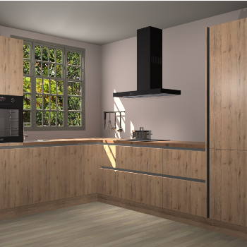 Madera Natuur greeploze keuken Radom 52925