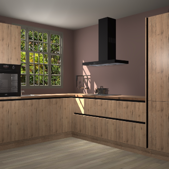 Madera Natuur greeploze keuken Radom 52929