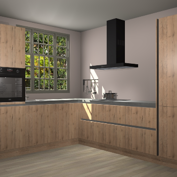 Madera Natuur greeploze keuken Radom 53273