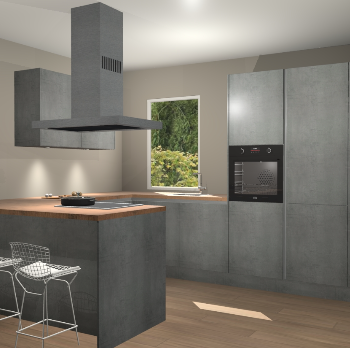 Beton Parelgrijs greeploze keuken Kalisz 59723