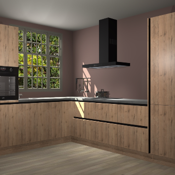 Madera Natuur greeploze keuken Radom 53291