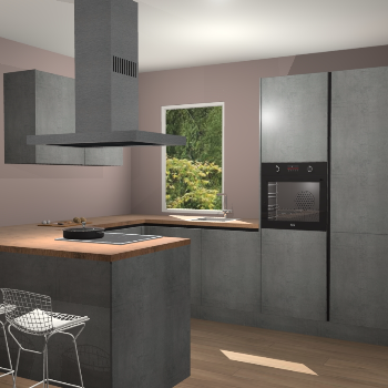 Beton Parelgrijs greeploze  keuken Kalisz 59726