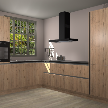 Madera Natuur greeploze keuken Radom 53274