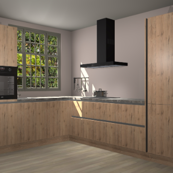 Madera Natuur greeploze keuken Radom 53275