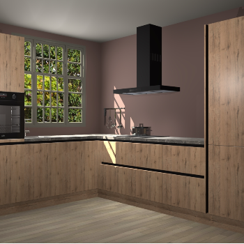 Madera Natuur greeploze keuken Radom 53293