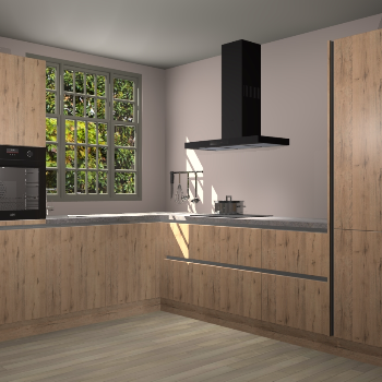 Madera Natuur greeploze keuken Radom 53276
