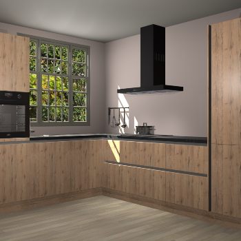 Madera Natuur greeploze keuken Radom 53277