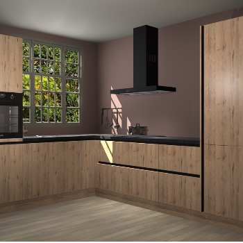 Madera Natuur greeploze keuken Radom 53295