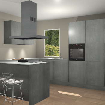 Beton Parelgrijs greeploze keuken Kalisz 59739