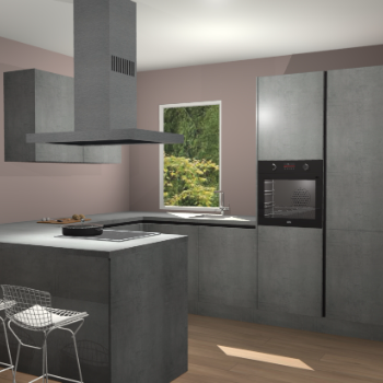 Beton Parelgrijs greeploze  keuken Kalisz 59742