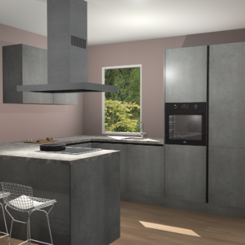 Beton Parelgrijs greeploze  keuken Kalisz 59778