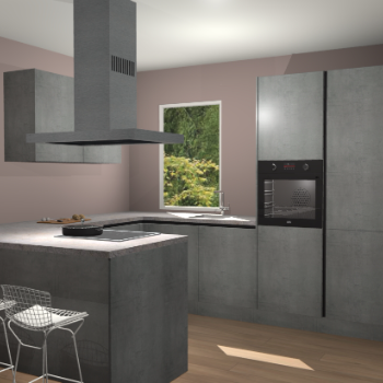 Beton Parelgrijs greeploze  keuken Kalisz 59823