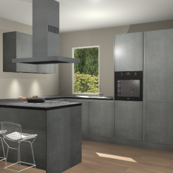 Beton Parelgrijs greeploze keuken Kalisz 59843