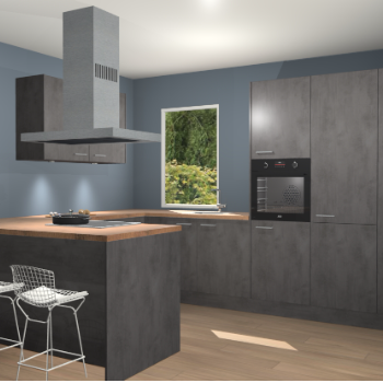 Beton Antraciet keuken Kalisz 59882