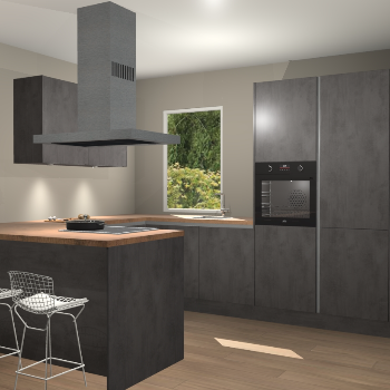 Beton Antraciet greeploze keuken Kalisz 59883