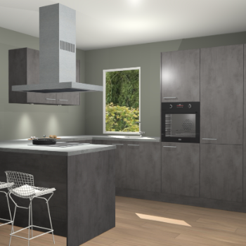 Beton Antraciet keuken Kalisz 59908