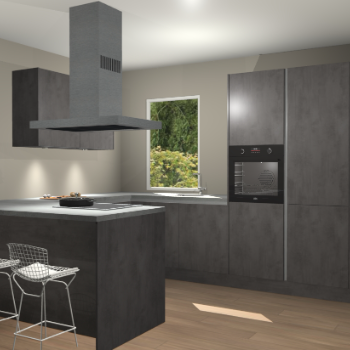 Beton Antraciet greeploze keuken Kalisz 59910