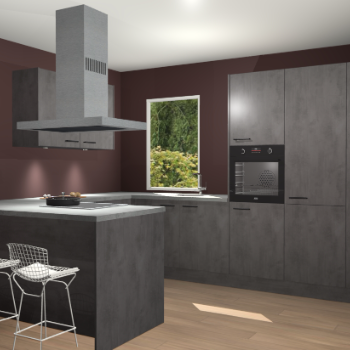 Beton Antraciet keuken Kalisz 59911