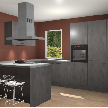 Beton Antraciet keuken Kalisz 59912