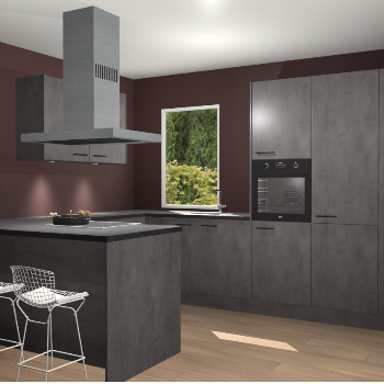 Beton Antraciet keuken Kalisz 59959