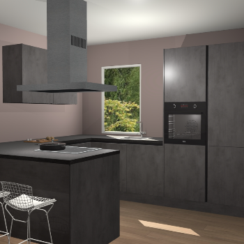 Beton Antraciet greeploze  keuken Kalisz 59961