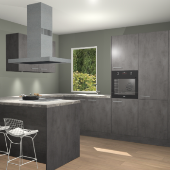 Beton Antraciet keuken Kalisz 59970