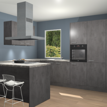 Beton Antraciet keuken Kalisz 59971