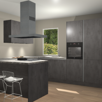 Beton Antraciet greeploze keuken Kalisz 59972