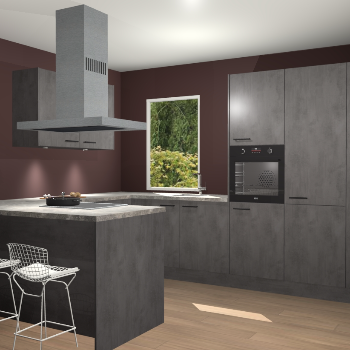 Beton Antraciet keuken Kalisz 59973