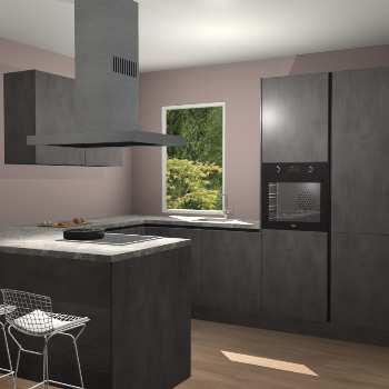 Beton Antraciet greeploze  keuken Kalisz 59975