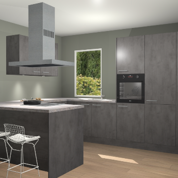 Beton Antraciet keuken Kalisz 60003