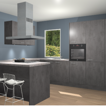 Beton Antraciet keuken Kalisz 60005