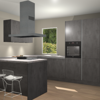 Beton Antraciet greeploze keuken Kalisz 60007