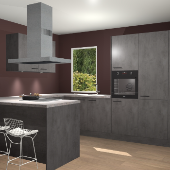 Beton Antraciet keuken Kalisz 60010