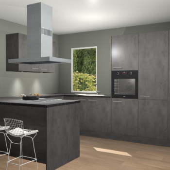 Beton Antraciet keuken Kalisz 60052