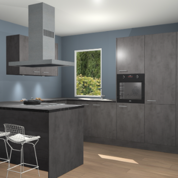 Beton Antraciet keuken Kalisz 60053