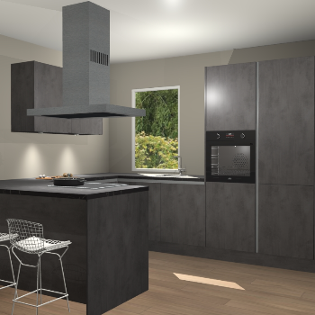 Beton Antraciet greeploze keuken Kalisz 60054