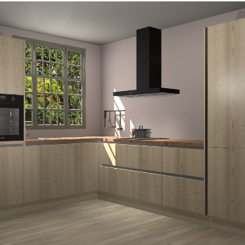 Vuren greeploze keuken Radom 53644