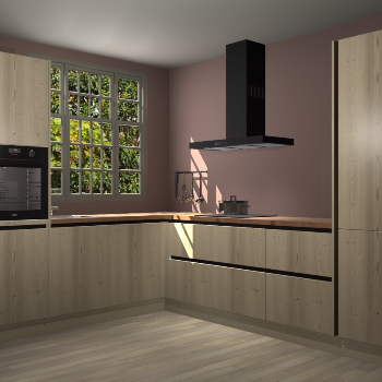 Vuren greeploze keuken Radom 53665