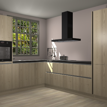 Vuren greeploze keuken Radom 53793