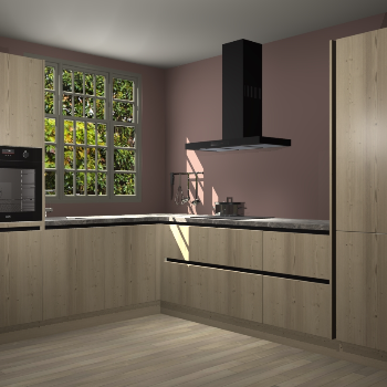 Vuren greeploze keuken Radom 53809