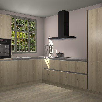 Vuren greeploze keuken Radom 53795