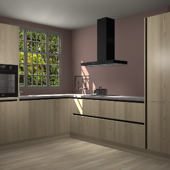 Vuren greeploze keuken Radom 53810