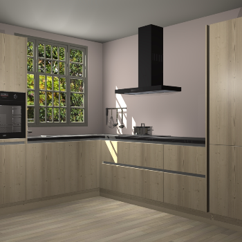 Vuren greeploze keuken Radom 53796