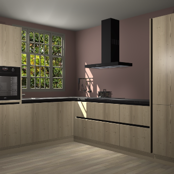 Vuren greeploze keuken Radom 53811